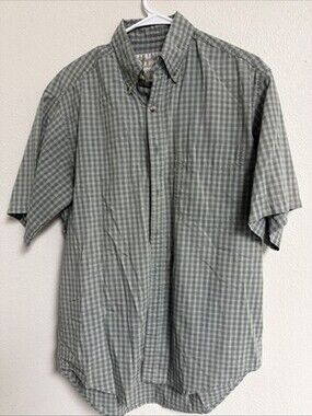 Sedgefield Shirt Men's Size M 100% Cotton Short Sleeve Plaid